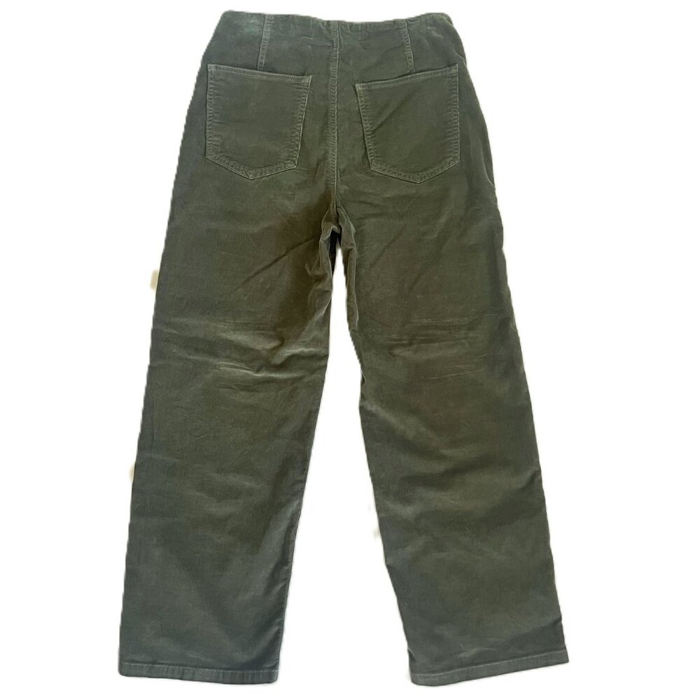 NWOT Veronica Beard Crosbie Wide Leg Button Crop Clover Green Corduroy Pants 28 - Picture 12 of 12
